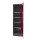 Hochschrank Metall Rot / Werkstattschrank 60 breit 57 tief und 200 cm hoch - 1 Tür.