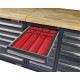 Schaumstoffeinlage 37 x 58 cm - EVA-Werkzeugeinlage - Facheinteilung für Werkbänke mit Schubladen - 8 plus 4 Fächer.