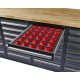 Schaumstoffeinlage 45 x 58 cm - EVA-Werkzeugeinlage - Facheinteilung für Werkbänke mit Schubladen - 30 Fächer.