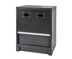 Werkstattschrank für Kabeltrommeln, Kabeltrommelschrank, mattschwarz.