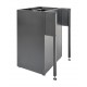 Werkstattschrank mit Mülleimer, Rollenhalter und Schublade 68 x 46 x 91 cm - mattschwarz