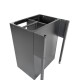 Werkstattschrank mit Mülleimer, Rollenhalter und Schublade 68 x 46 x 91 cm - mattschwarz