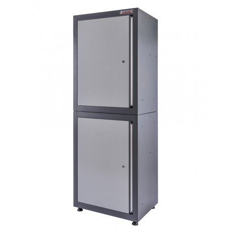 Hoher Werkstattschrank mit zwei Türen - Werkzeugschrank 202 x 70 x 54 cm