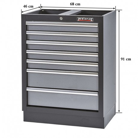 Werkzeugschrank aus Metall mit 7 Schubladen 68 x 46 x 91 cm