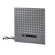 Werkzeuglochwand grau 60 x 90 cm mit 3 Steckdosen und 2 USB Ladeanschlüssen – Lochwand Elite Line– Stahl – Powerplustools