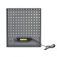 Werkzeuglochwand grau 60 x 90 cm mit 3 Steckdosen und 2 USB Ladeanschlüssen – Lochwand Elite Line– Stahl – Powerplustools