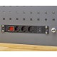 Werkzeuglochwand grau 60 x 90 cm mit 3 Steckdosen und 2 USB Ladeanschlüssen – Lochwand Elite Line– Stahl – Powerplustools