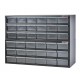 Sortimentskasten mit 18 Kunststoffboxen – Teilekasten für Transporter & Werkstatt 83x30x30 cm